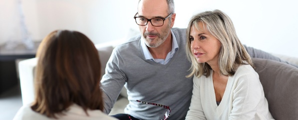 Lender talking to- borrower